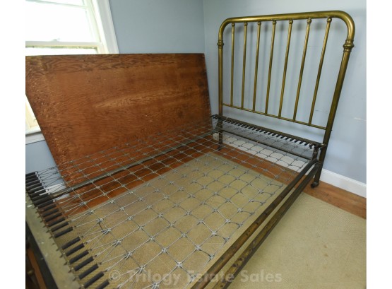 Antique Brass Bed Frame 1857 Sprague Boston
