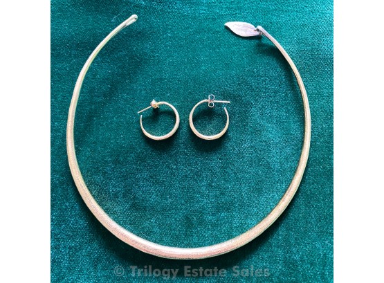 John Iverson Vermeil Necklace & Earring Set