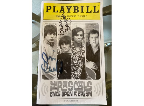 Playbill 'The Rascals, Once Upon A Dream' Signed By Steven Van Zantd
