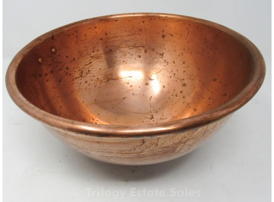 Dehillerin Copper Rolled Lip Mixing/Whisking Bowl Made In France