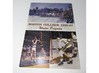 1966-1967 Boston College Autographed Winter Sports Program