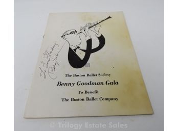 Benny Goodman Autographed Program