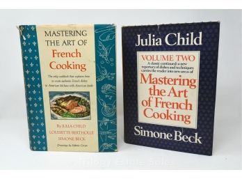 Signed Julia Child Cookbooks: Mastering The Art Of French Cooking 1 & 2