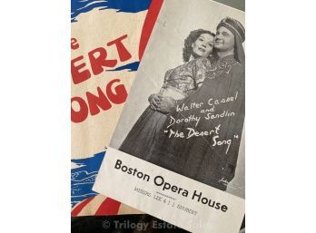 The Desert Song And Boston Opera House Signed Program