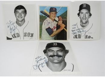 Red Sox Autograph Lot. 2 Carl Yastremski, Bob Stanley, Dwight Evans.