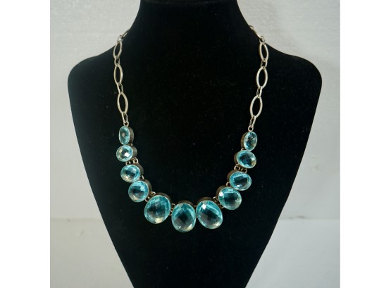 Aquamarine Necklace ( Marked 925)