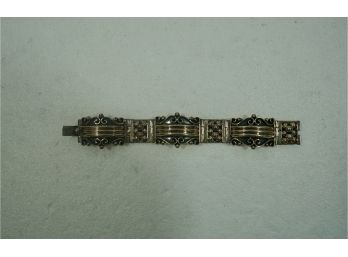 Sterling Silver Signed C-11 Bracelet (made In Mexico)