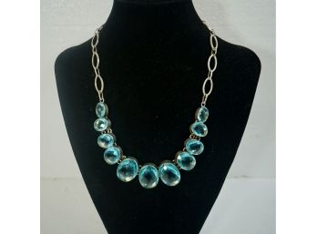 Aquamarine Necklace ( Marked 925)