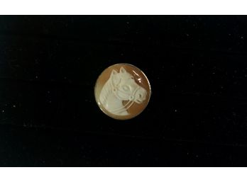 Sterling Silver Horse Cameo Ring Size 8
