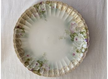 Antique Floral Serving Bowl 12.5 Inches