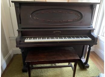 Worthington Upright Piano With Bench
