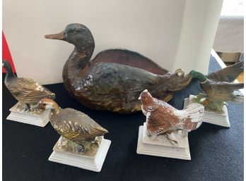 Mallard And Bird Figurines