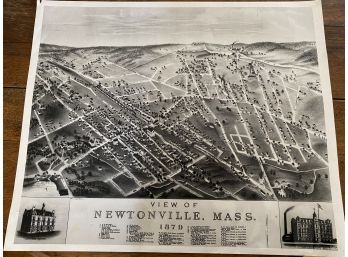 Enlarged Photo Of Old Newton Map