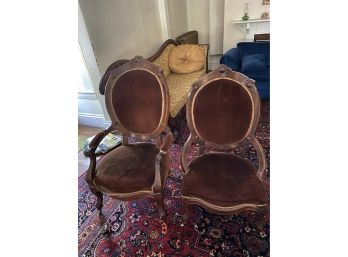 Pair Of His & Hers Victorian Parlor Chairs