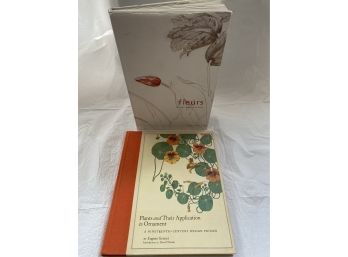 2 Vintage Flower Books: FLEURS  & PLANTS AND THEIR APPLICATION TO ORNAMENT