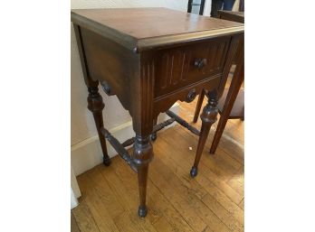 Small Walnut Wooden Accent Table By Gibbard Furniture