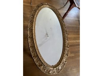 Oval Long Gold Ornate Mirror