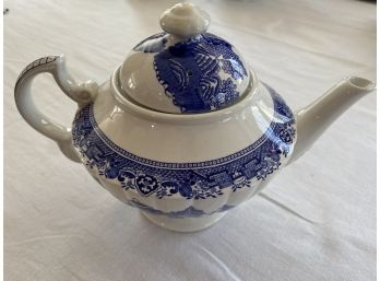 Blue And White Porcelain Tea Pot From England
