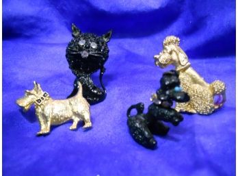 Scottie Dog, Poodles And A Cat