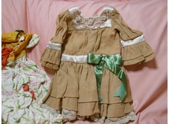 Doll Dress And Wig. Victorian