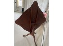Mahogany Tilt Top Supper Table With Serpent Sides On Tripod Base With Pad Feet