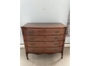 American Federal Flame Birch Crossbanded Mahogany Bowfronted Four Drawer Chest