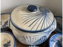 Dorchester Pottery / Stoneware Covered Dish With 5 Bowls