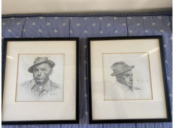 2 Back And White Sketches Of A Man