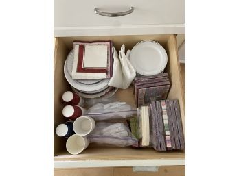 Drawer Of Paper Party Supplies