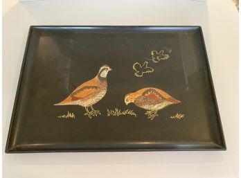 Mid Century Tray With Birds