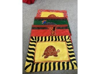4 Hand Painted Animal Theme Placemats