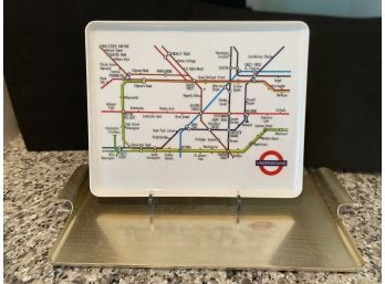 Subway Map And Metal Trays