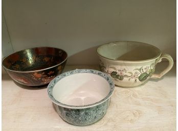 Three Assorted Pots Including Tea Cup Style