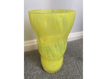Vintage Yellow Glass Vase. DR