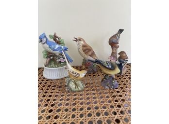 5 Bird Figurines