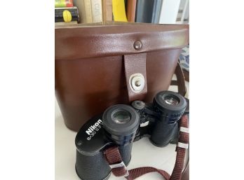 Nikon Binoculars With Leather Case