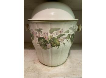 Large Covered Flower Pot For Outside (See Chip)