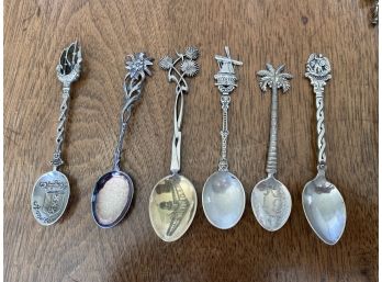 6 Antique Souvenir Spoons