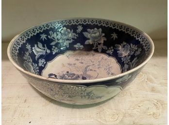 Large Blue And White Bowl/pot