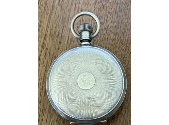 Silver Pocket Watch Etched By Harvard Crew Team Dated 1891