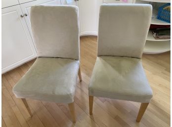 Pair Of Ikea Microfiber Washable Chairs