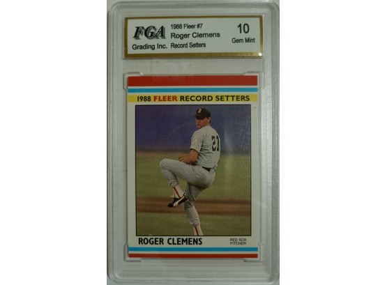 1988 Fleer Roger Clemens #7 FGA 10 Gem Mint