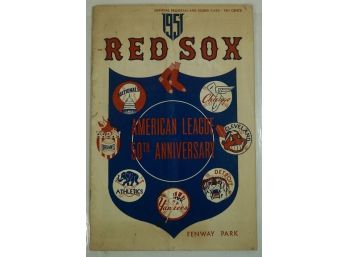 1951 Red Sox / Chicago Program  American League 50th Anniversary