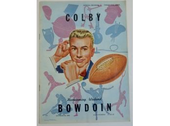Colby Bowdoin 1950 Football Program