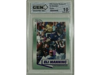 2002 Rookie Review # 1 Eli Manning RC Gem 10 Gem Mint