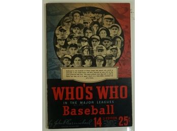 1946 Who's Who In The Major Leagues Baseball Autographed By Dixie Walker