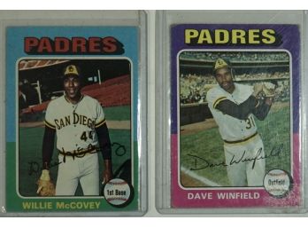 Lot Of 2 1975 Topps - Dave Winfield,  Willie McCovey