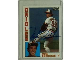 1984 Topps # 191 Mike Boddicker Autographed Card