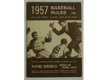 1957 Baseball Rules Book