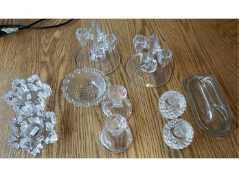 Lot Of 10  Clear Glass